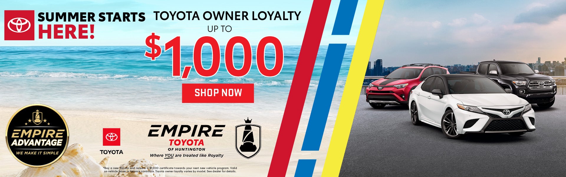 Toyota Owner Loyalty up to $1,000