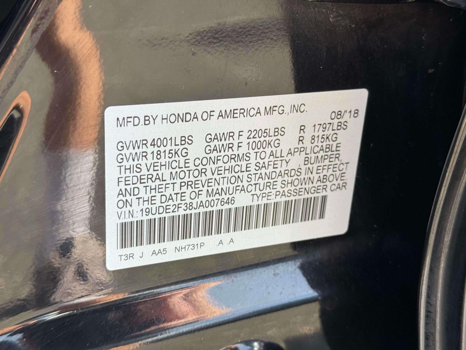 2018 Acura ILX AcuraWatch Plus Package