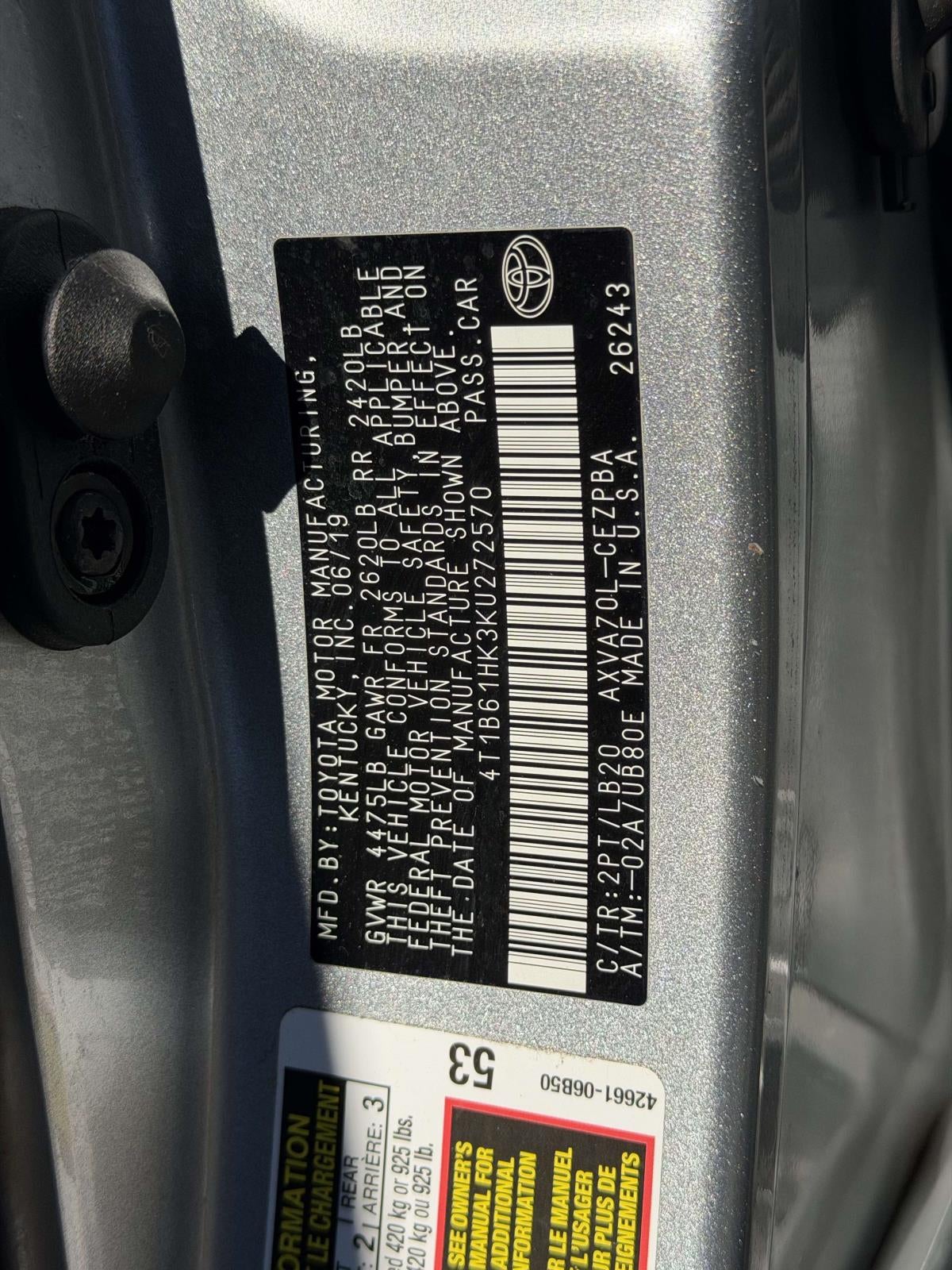 2019 Toyota Camry XSE