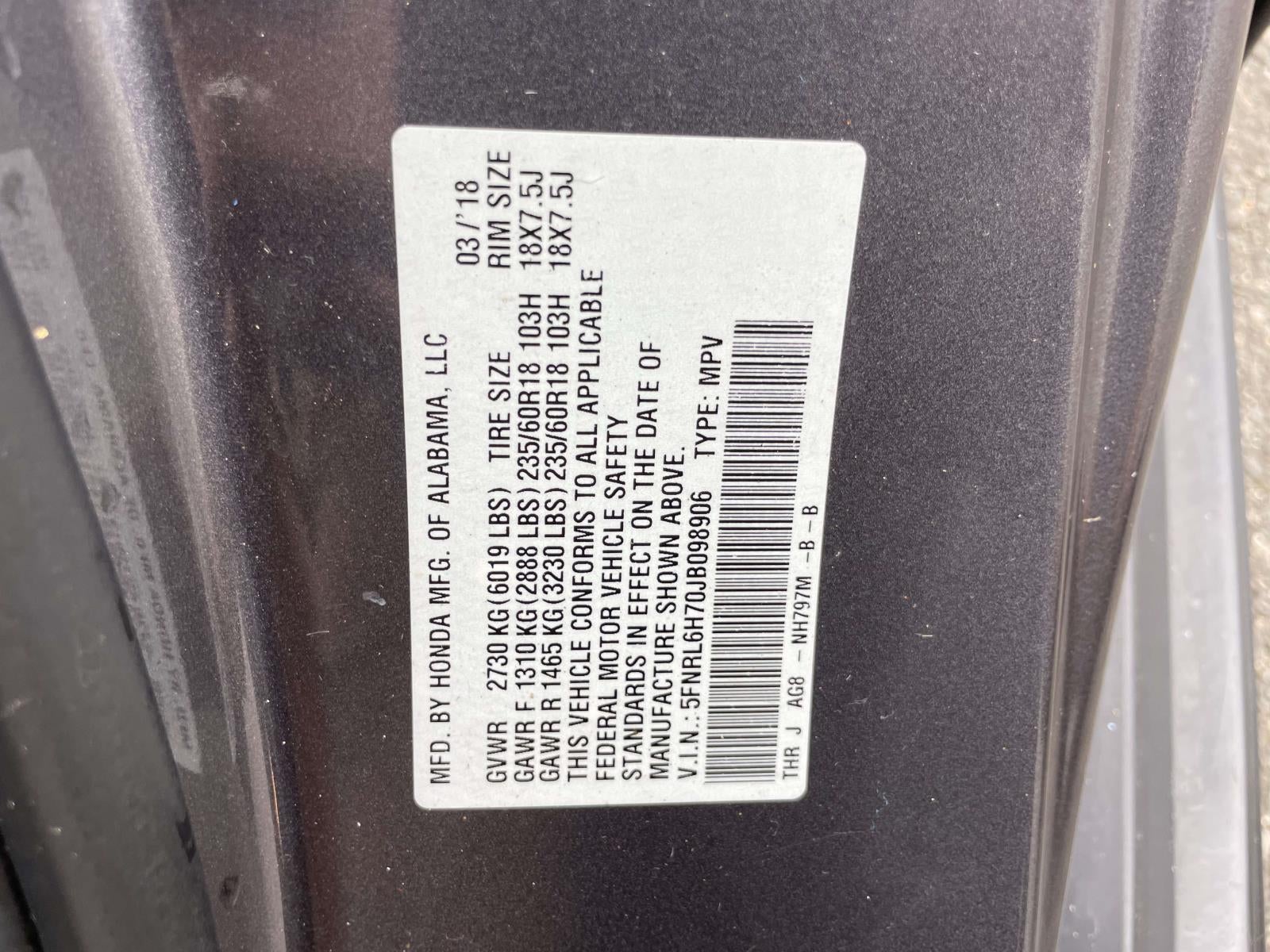 2018 Honda Odyssey EX-L