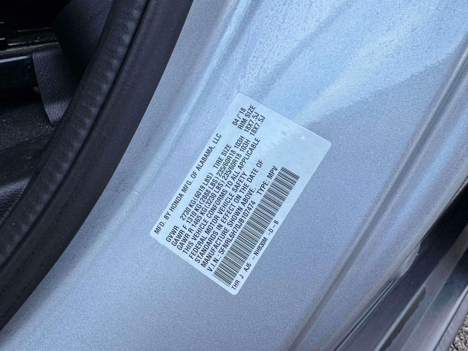 2018 Honda Odyssey EX-L