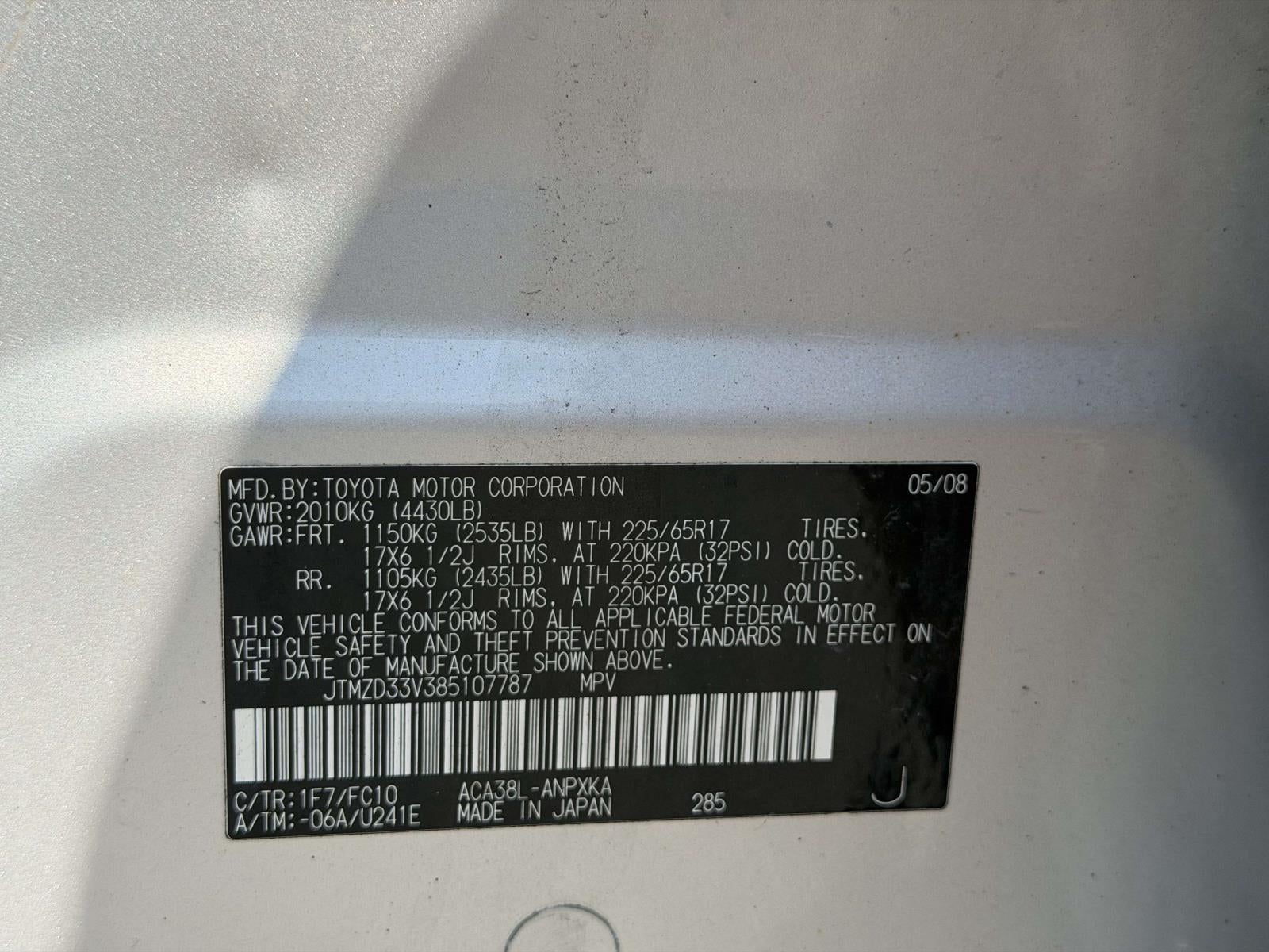2008 Toyota RAV4 Base