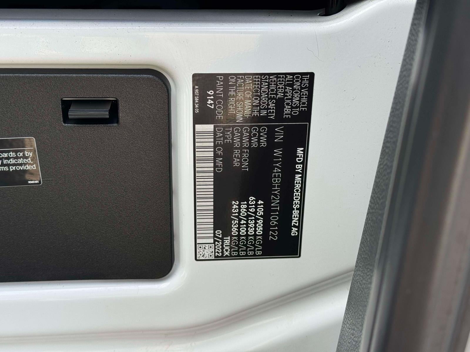 2022 Mercedes-Benz Sprinter 2500 Standard Roof V6