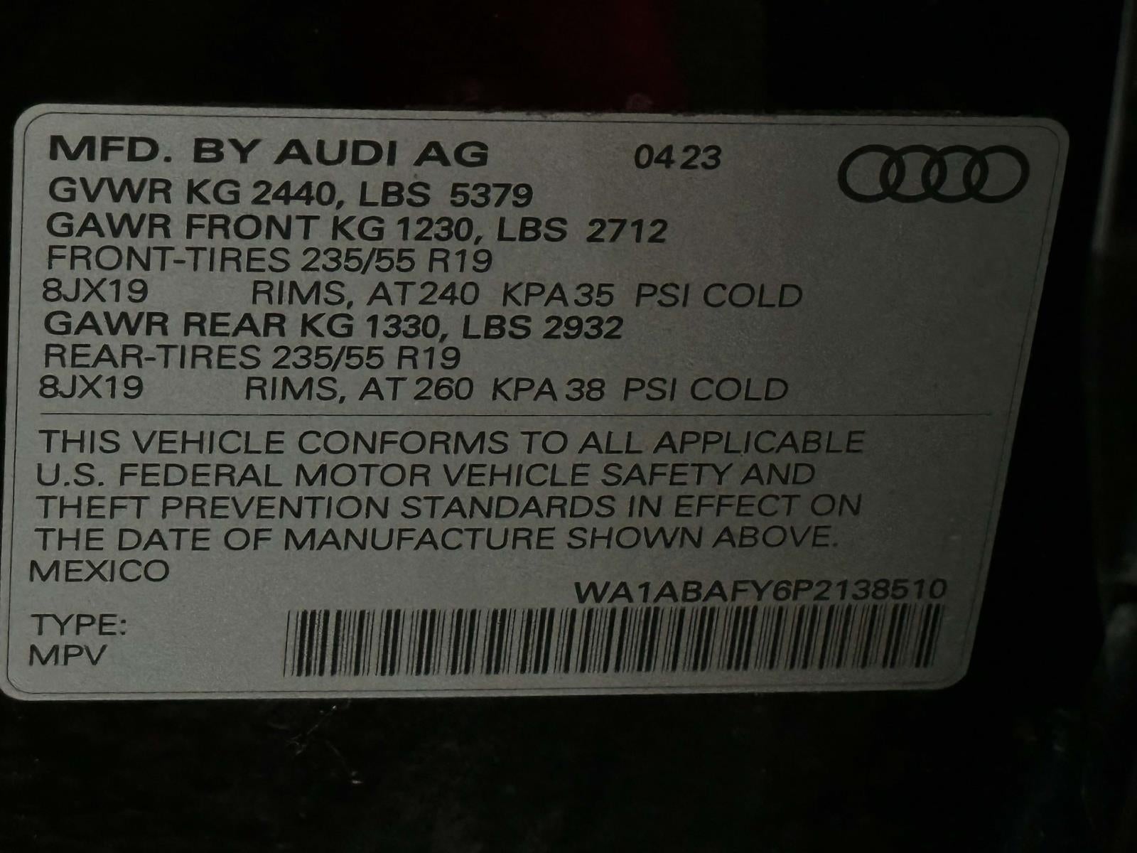 2023 Audi Q5 Premium 40 TFSI quattro S tronic
