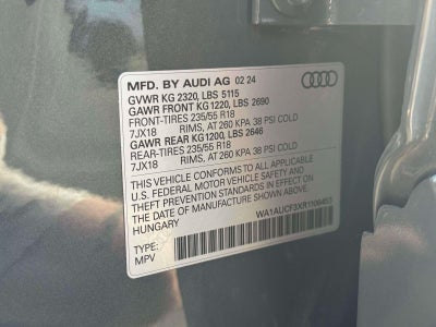 2024 Audi Q3 Premium 40 TFSI quattro Tiptronic