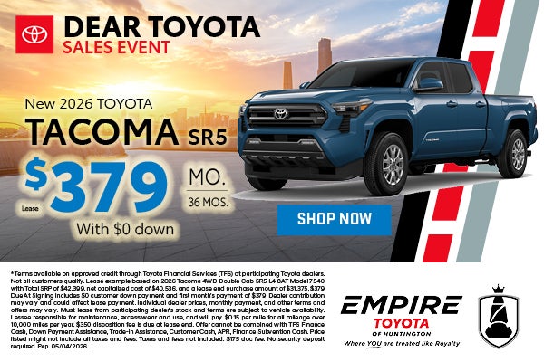 New 2026 Toyota Tacoma SR5