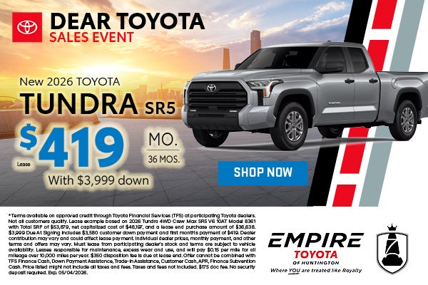 New 2026 Toyota Tundra SR5