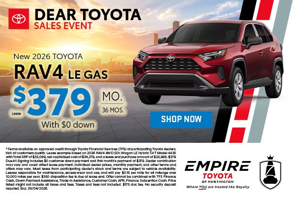 New 2026 Toyota RAV4 LE Gas