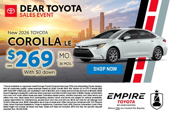 New 2026 Toyota Corolla LE