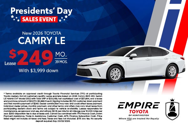 New 2026 Toyota Camry LE