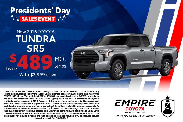 New 2026 Toyota Tundra SR5