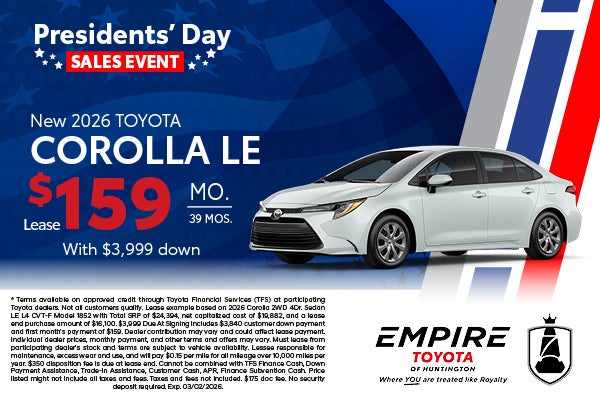 New 2026 Toyota Corolla LE