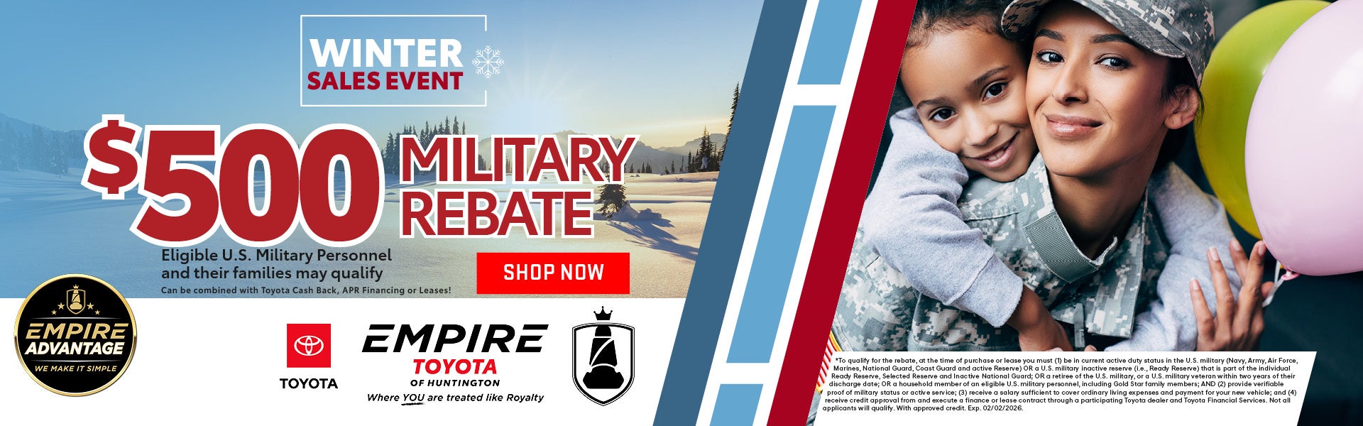 $500 Military Rebate