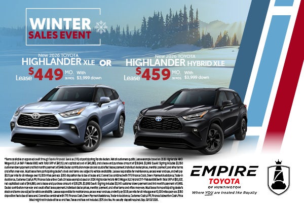 New 2026 Toyota Highlander XLE OR New 2026 Toyota Highlander Hybrid XLE