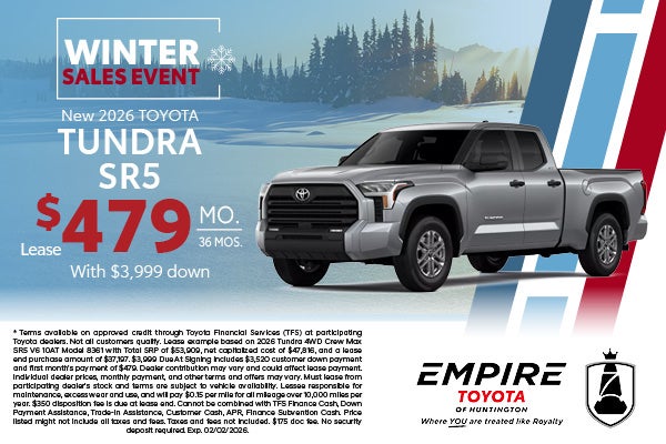 New 2026 Toyota Tundra SR5