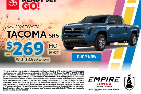 New 2026 Toyota Tacoma SR5