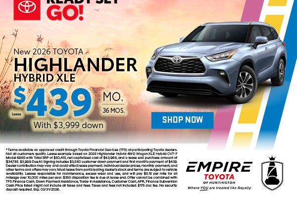 New 2026 Toyota Highlander Hybrid XLE